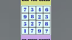 Can you guess the missed number?